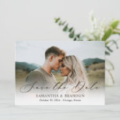 Hochzeitskarte Save the Date mit Foto (Stehend Vorderseite)