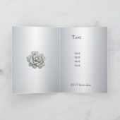 Hochzeitskarte Save the Date Silbergrau Einladung (Innenseite)