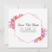 Hochzeitskarte Schöne Blumenkarte Einladung (Rückseite)