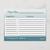 Hochzeitskarte "Slate Blue & Gold Butterfly" Postkarte (Rückseite)