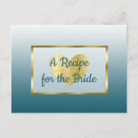 Hochzeitskarte "Slate Blue & Gold Butterfly"
