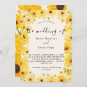 Hochzeitskarte Sonnenblumen Dankeskarte (Vorne/Hinten)