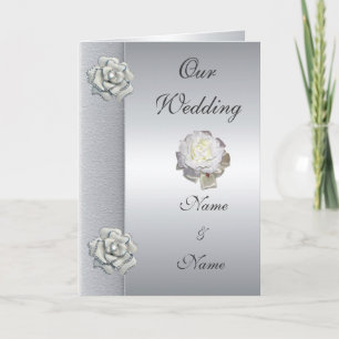 Hochzeitskarte Termin speichern Silber Grau Einladung