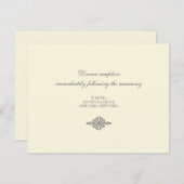 Hochzeitskarte // The Elegance Collection Begleitkarte (Vorne/Hinten)