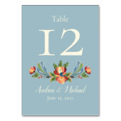 Hochzeitskarte Tischnummer (Vorderseite)