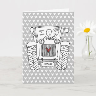Hochzeitskarte Tractor Country Karte