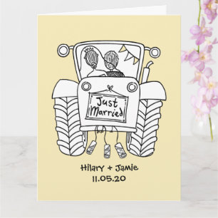 Hochzeitskarte Tractor Country Karte