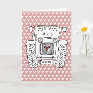 Hochzeitskarte Tractor Country Karte