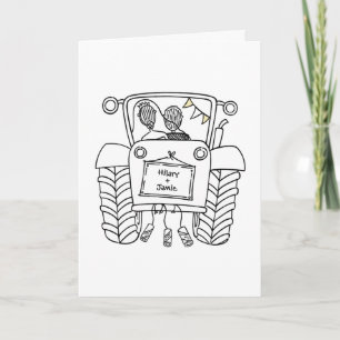 Hochzeitskarte Tractor Country Karte