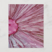 Hochzeitskarte Türkis und Lavendel (Rückseite)