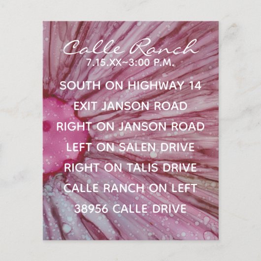 Hochzeitskarte Türkis und Lavendel (Vorderseite)