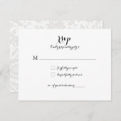 Hochzeitskarte UAWG *Moderne Klassik* RSVP Karte (Vorne/Hinten)
