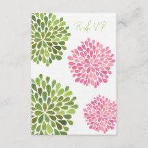 Hochzeitskarte uAwg Pink & Green Blues