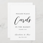 Hochzeitskarte und Korbzeichen Einladung (Vorne/Hinten)