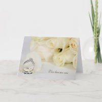 Hochzeitskarte und Rose