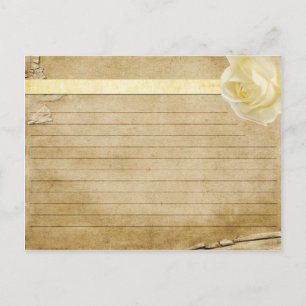Hochzeitskarte Vintage Creme Rose Postkarte