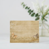 Hochzeitskarte Vintager Schmetterling Postkarte (Stehend Vorderseite)