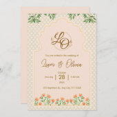 Hochzeitskarte Wasserfarben Einladung (Vorne/Hinten)