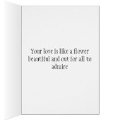 Hochzeitskarte "Water Lily" (Innen (Rechts))