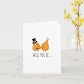 Hochzeitskarte - Werden Sie mein Flügel sein? Karte (Gelbe Blume)