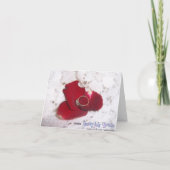 Hochzeitskarte wirst du mich heiraten? Ring Karte (Rückseite)