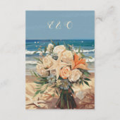 Hochzeitskarte zum Thema Seaside Begleitkarte (Rückseite)