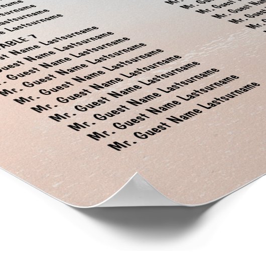 Hochzeitskarten am Strand Poster (Ecke)