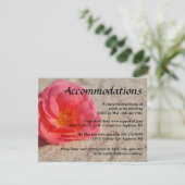 Hochzeitskarten am Strand - Rose auf Sand Begleitkarte (Stehend Vorderseite)