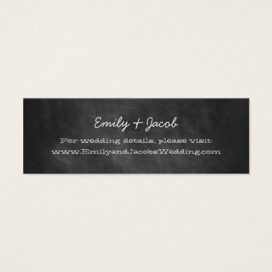 Hochzeitskarten auf der Chalkboard-Website (Vorderseite)