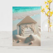 Hochzeitskarten auf Strand Sand Karte (Gelbe Blume)