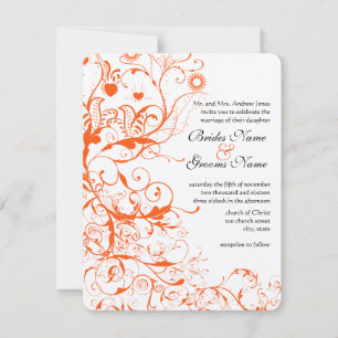 Hochzeitskarten Birds & Swirls Einladung