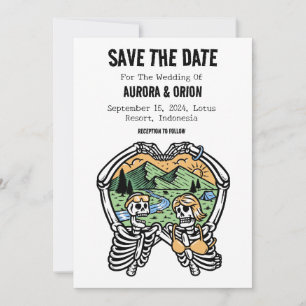 Hochzeitskarten "Camping-Hochzeit" mit "Save the D Einladung