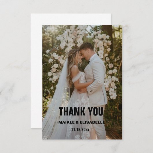 Hochzeitskarten danke (Vorne/Hinten)