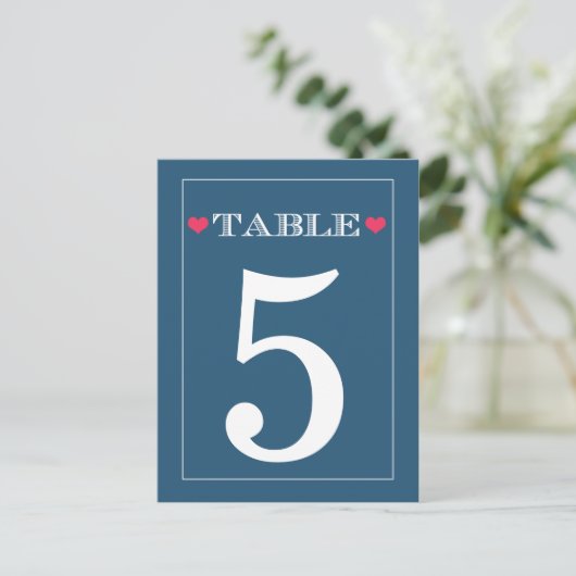 Hochzeitskarten der Marine mit rotem Herzen Postkarte (Stehend Vorderseite)