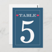 Hochzeitskarten der Marine mit rotem Herzen Postkarte (Vorne/Hinten)