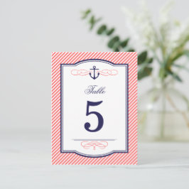 Hochzeitskarten der Marine und der Korallen für di Postkarte