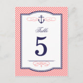 Hochzeitskarten der Marine und der Korallen für di Postkarte (Vorderseite)