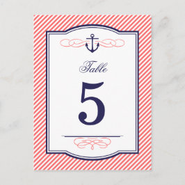 Hochzeitskarten der Marine und der Korallen für di Postkarte