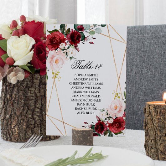 Hochzeitskarten der Rose Blush & Burgund Einladung