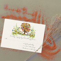Hochzeitskarten der Whimsical Blume Tree