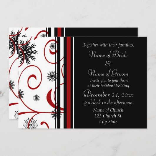 Hochzeitskarten Einladung (Vorne/Hinten)