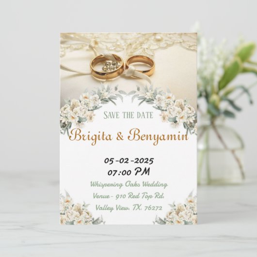 Hochzeitskarten. Feiertagskarte (Stehend Vorderseite)