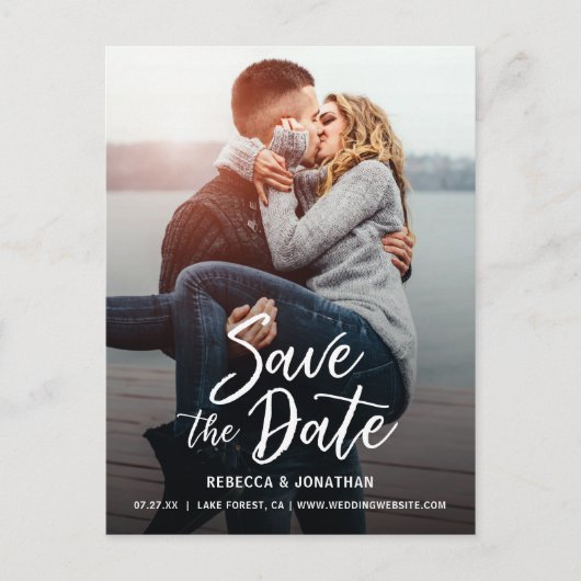 Hochzeitskarten Foto Save the Date Postkarten | bi (Vorderseite)