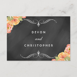 Hochzeitskarten für Aquarellblumen RSVP Karte