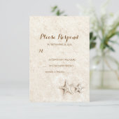 Hochzeitskarten für Beach RSVP Karte (Stehend Vorderseite)
