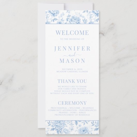 Hochzeitskarten für Blauporzellan (Vorderseite)