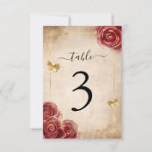 Hochzeitskarten für Burgund und Gold Rose Einladung (Vorderseite)