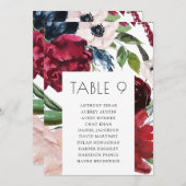 Hochzeitskarten für Burgund und Navy Einladung (Vorne/Hinten)