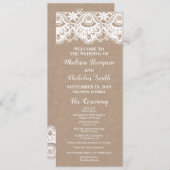Hochzeitskarten für Burlap und Lace, rustikal Programm (Vorne/Hinten)