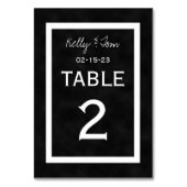 Hochzeitskarten für Chalkboard-Tischnummern Tischnummer (Rückseite)